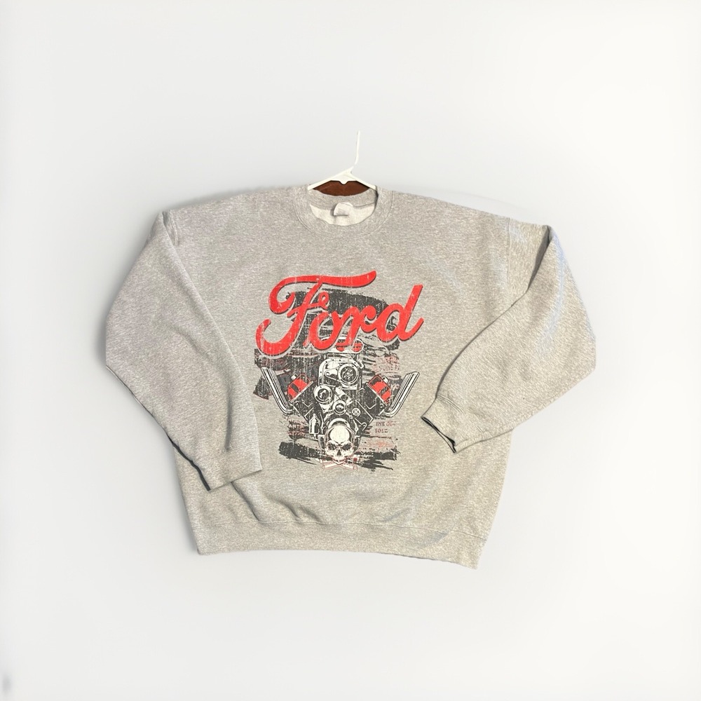 FORD MOTOR CO. LOGO  Crewneck Sweatshirt Grey XL